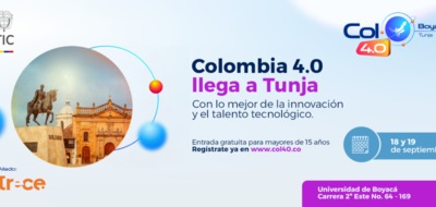 Imagen diseñada para evento Colombia 4.0 en Tunja