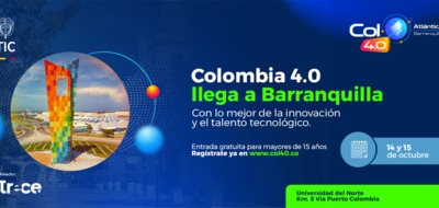 Imagen diseñada para invitar a Colombia 4.0 Atlántico