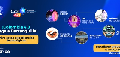 Imagen diseñada invitando a Col40 Barranquilla